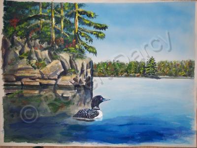 Available - Lone Loon - Watercolor