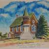 The Church On Wellesley Island - Watercolor Paintings - By Robert Darcy, Realism Painting Artist