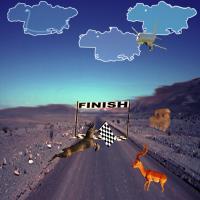 Digital Art - Two Fast Runners - Digital