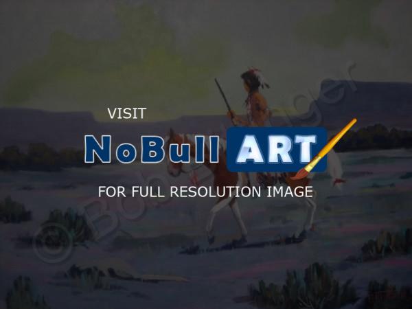 Western Americana - Lone Wolf - Acrylic On Canvas