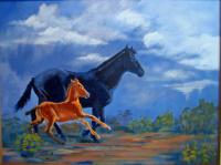 Mothers Pride - Acrylic On Canvas Paintings - By Bob Bittinger, Realism Painting Artist