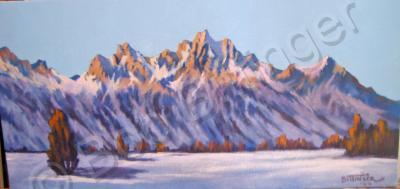 Rocky Mountain Landscapes - Winter Dawn - Acrylic On Canvas