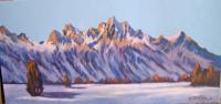 Rocky Mountain Landscapes - Winter Dawn - Acrylic On Canvas