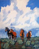 Mustangs - The Brotherhood - Acrylic On Canvas