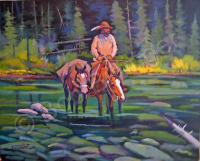 Western Americana - Cool Water - Acrylic On Canvas