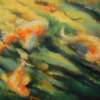 3 Koi - Pastel Paintings - By Pat Graham, Impressionistic Painting Artist