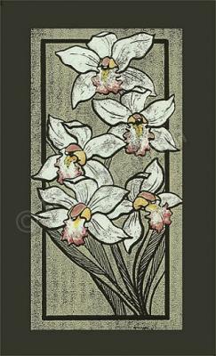 Printmaking - Cymbidiums - Ink