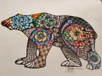 Big Bear - Ink On Paper Drawings - By Diane Chilson, Freehand Drawing Artist