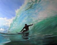 Surf 1 - Acrylics Paintings - By Bryan Hible, Realism Painting Artist