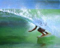 Surf 2 - Acrylics Paintings - By Bryan Hible, Realism Painting Artist