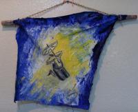 Alessandriart - Prayer When It Rains - Oil  Charcoal On Fabric