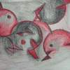 Angry Faces - Colored Pencil Drawings - By Brittany Dybus, Cubism Drawing Artist