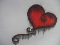 Mood - Dark Heart - Colored Pencil And Ink
