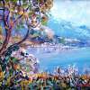 Corner On The Amalfi Coast - Acrylic On Canvas Paintings - By Rolando Lambiase, Impressionism Painting Artist