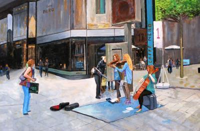 Figurative - Liverpool Shopping Centre - Acrylic On Board