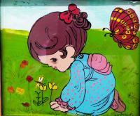 Baby With Butterfly - Enamel Painting Paintings - By R Shankari Saravana Kumar, Enamel Painting Used Painting Artist