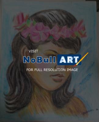 Oil Pastel - Natural Beaty With Flower Rith - Oil Pastel