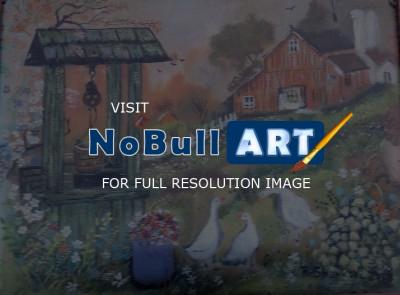 Original Art Work - My Dream Farm House - Water Colour