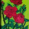 Red Roses And Buds - Enamel Painting Glasswork - By R Shankari Saravana Kumar, Reverse Glass Painting Glasswork Artist
