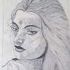 Lady Face - Black Pen Line Art Photography - By R Shankari Saravana Kumar, Line Art Work Photography Artist
