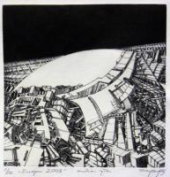 Grafika   Europa 2043 - Drypoint Printmaking - By Waldemar Szysz, Tradicional Printmaking Artist