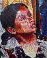Chicana - Oil On Canvas Paintings - By Ruby Chacon, Portrait Painting Artist