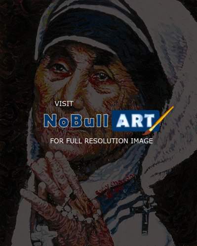 Saint - Mother Teresa - Oil On Canvas