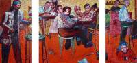 Family Members - Cafe Americano - Oil On Canvas