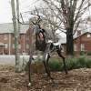 Standing Buck - Steel Sculptures - By Thomas Elfers, Stylizedabstract Sculpture Artist