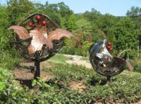 Sculpture - Holly Orbs - Steel Copper Cast Iron