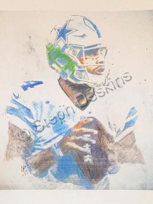 Athletes - Dak Prescott - Pencil  Paper