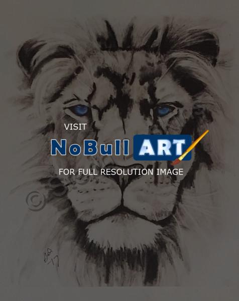Animals - Blue Lion - Pencil  Paper