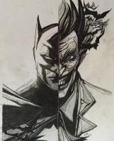 Batman Or Joker - Pencil  Paper Drawings - By Steph Deskins, Traditional Drawing Artist