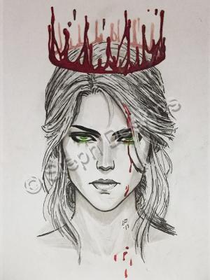 Video Games - Witcher Queen - Pencil  Paper