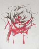 Tattoo Designs - Weeping Rose - Pencil  Paper