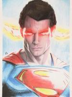 Superman - Pencil  Paper Drawings - By Steph Deskins, Traditional Drawing Artist