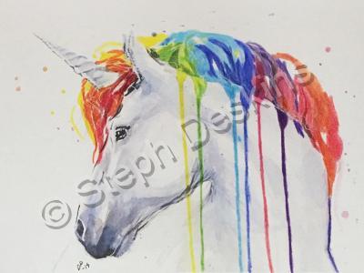 Animals - Rainbow Unicorn - Pencil  Paper