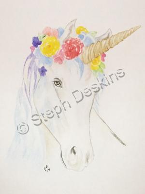 Animals - Flower Unicorn - Pencil  Paper