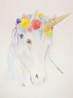 Animals - Flower Unicorn - Pencil  Paper