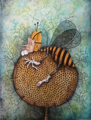 New - Beehive - Gouache