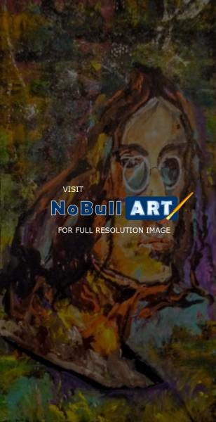 Abstract - John Lennon - Acrylic On Canvas