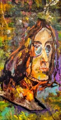 Abstract - John Lennon - Acrylic On Canvas