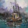 Safe Harbor - Acrylic On Canvas Paintings - By Joseph Cardinal, Abstract Painting Artist