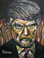 Most Evil Man On Planet Earth - Acrylic On Canvas Paintings - By Joseph Cardinal, Abstract Painting Artist