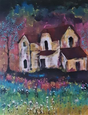 Abstract - Farm House - Acrylic On Canvas