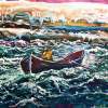 Stalactite Sea - Acrylic On Canvas Paintings - By Joseph Cardinal, Abstract Painting Artist