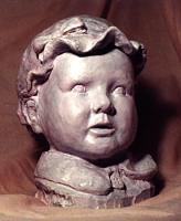 Child With Hat - Clay Sculptures - By Thomas Lawler, Realistic Sculpture Artist