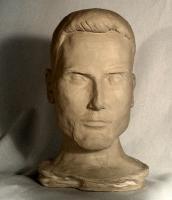 Cousins Head - Clay Sculptures - By Thomas Lawler, Realistic Sculpture Artist