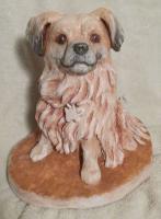 Cute Dog - Clay Sculptures - By Thomas Lawler, Realistic Sculpture Artist