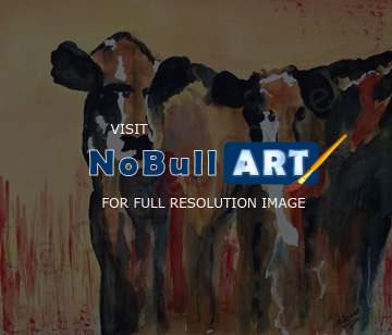 Abstract - Designer Cows - Watercolour
